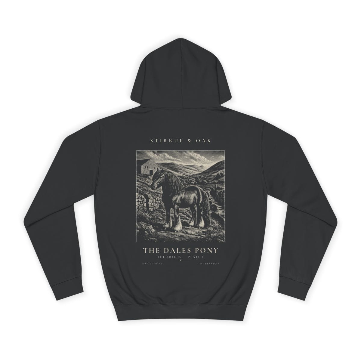 The Dales Pony - Heavyweight Hoodie · Jet Black / S