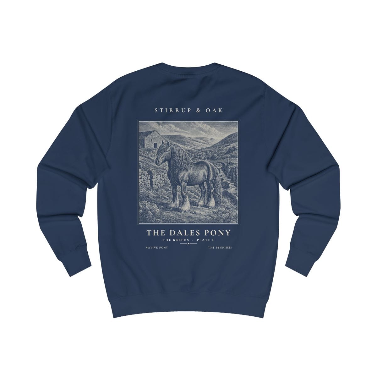 The Dales Pony - Crew Sweatshirt in Oxford Navy