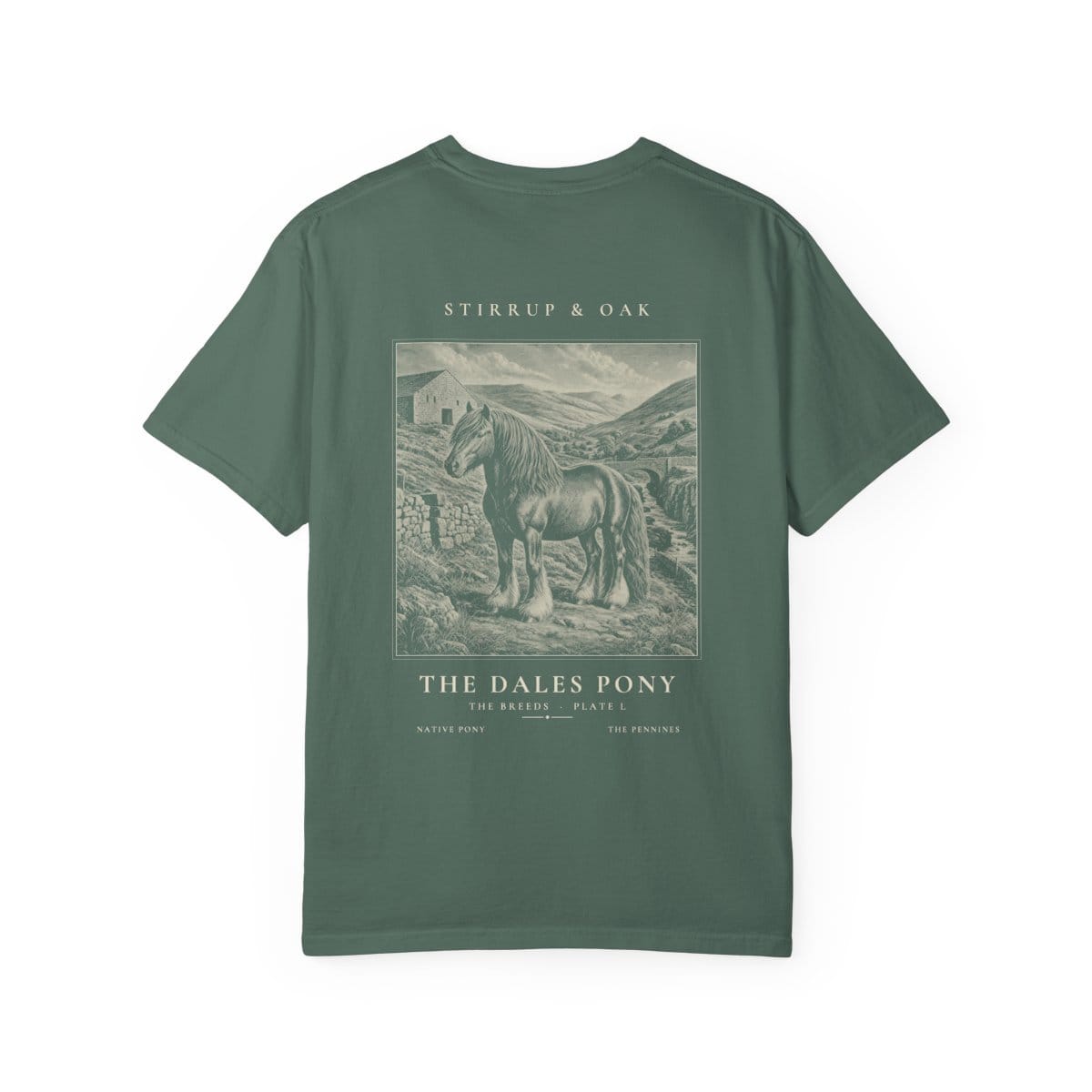The Dales Pony - Heavyweight T-Shirt in Blue Spruce