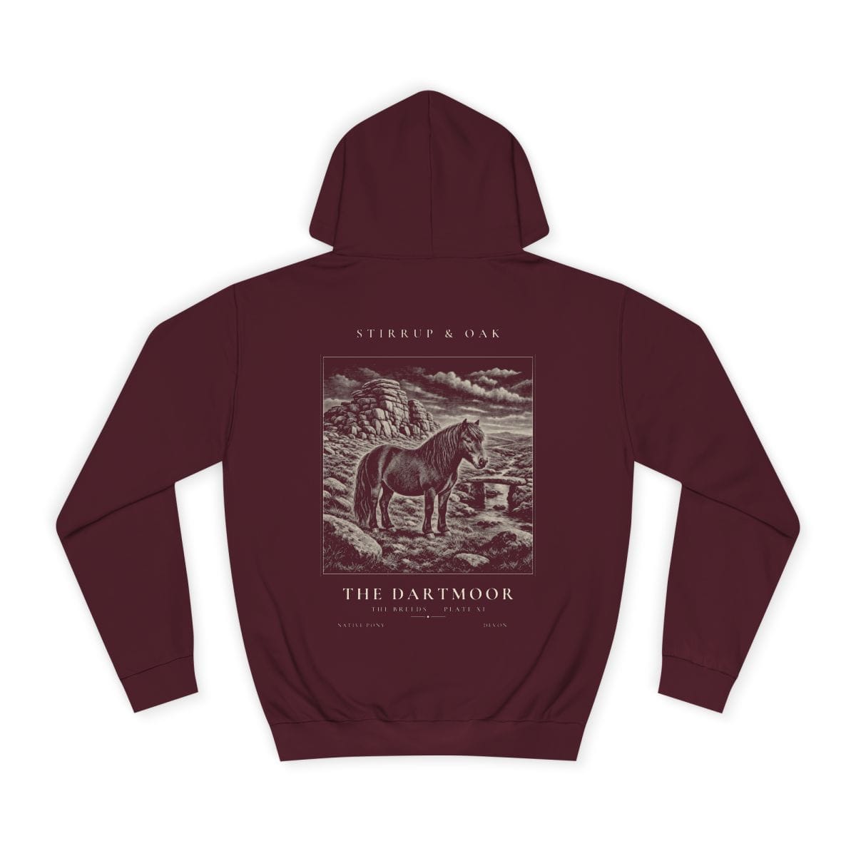 The Dartmoor - Heavyweight Hoodie in Burgundy