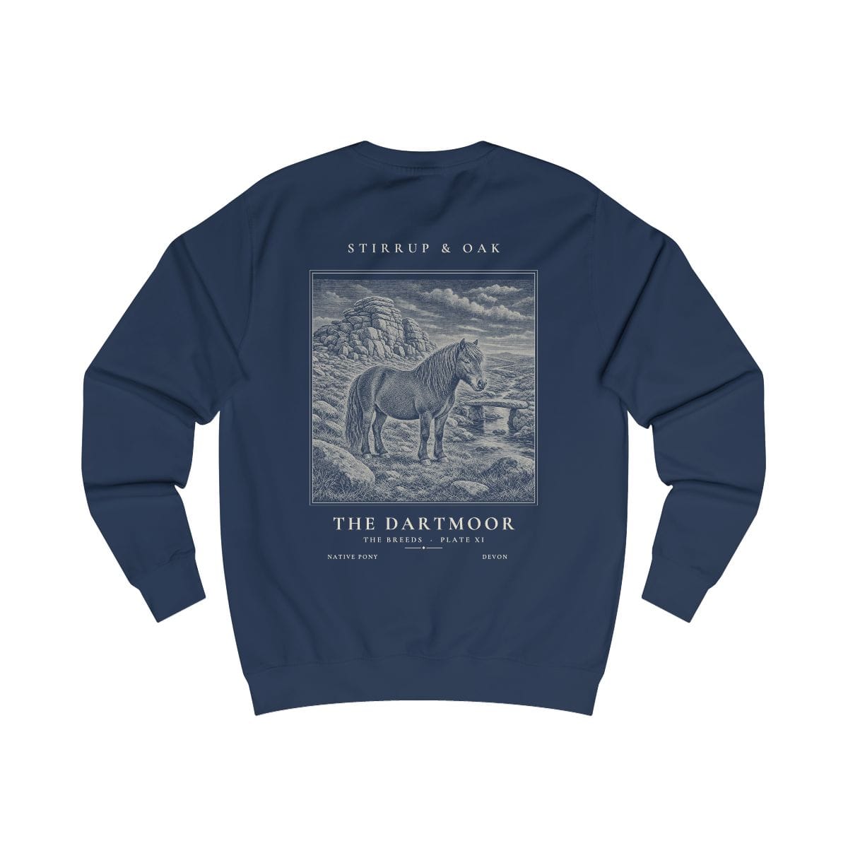 The Dartmoor - Crew Sweatshirt in Oxford Navy