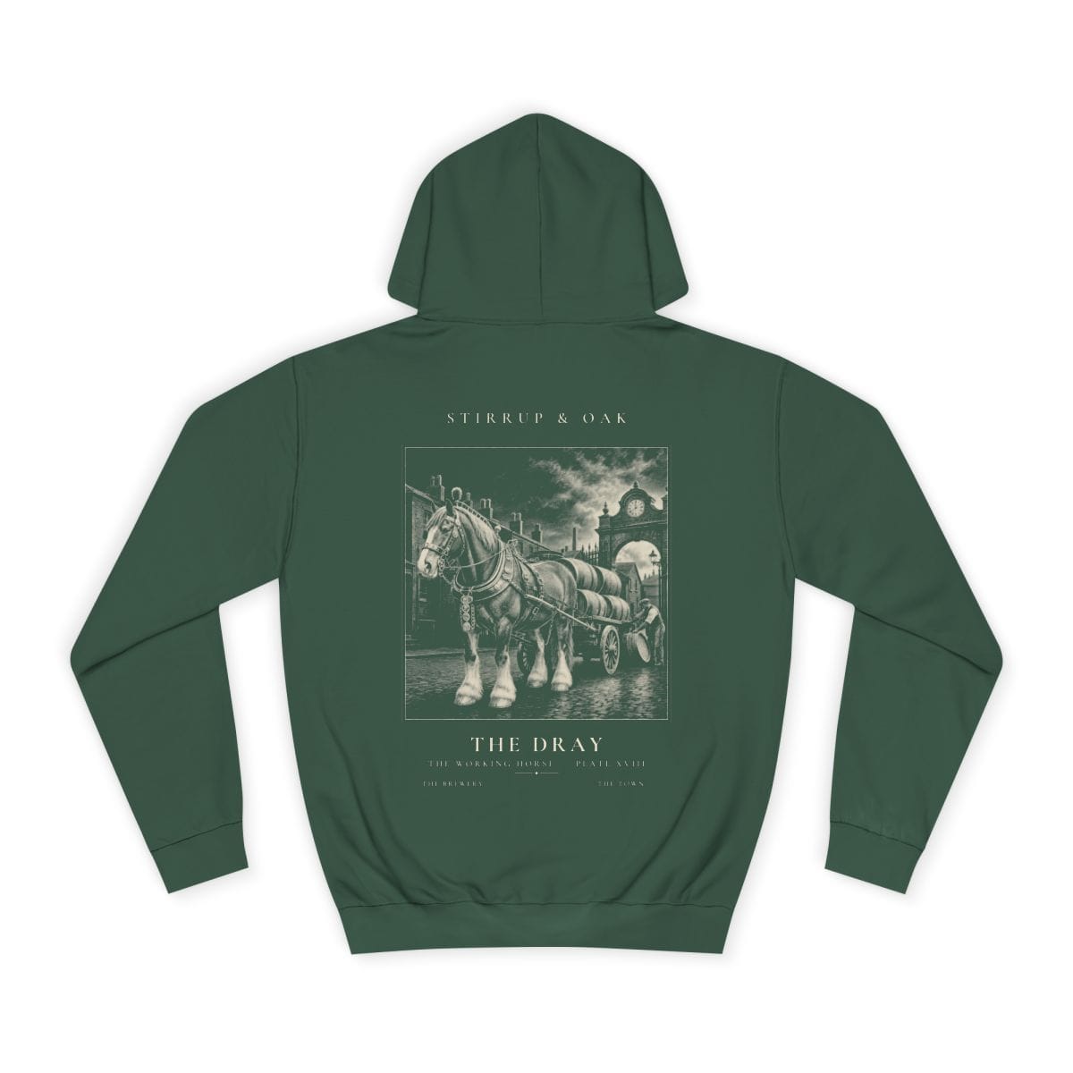 The Dray - Heavyweight Hoodie in Bottle Green
