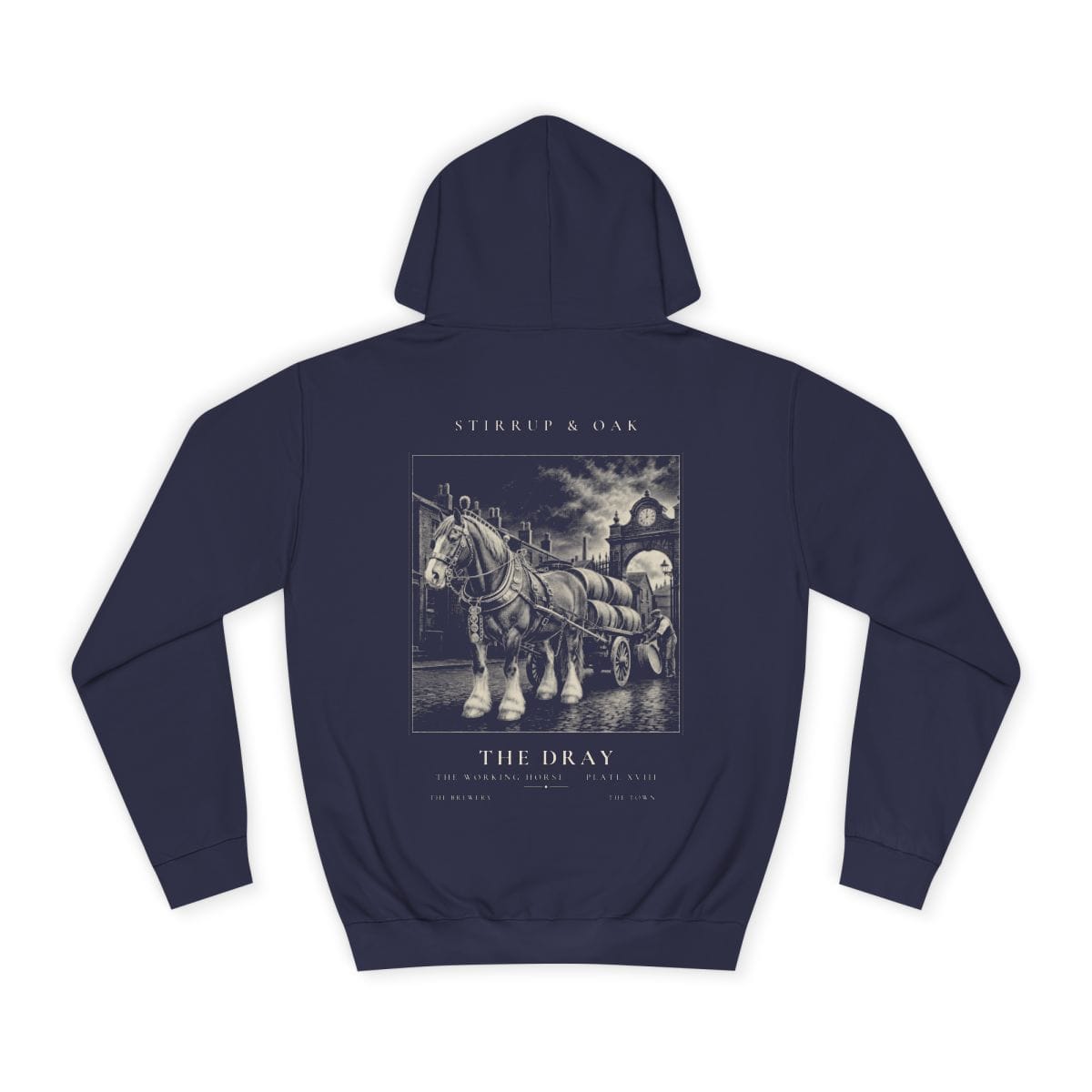 The Dray - Heavyweight Hoodie in Oxford Navy