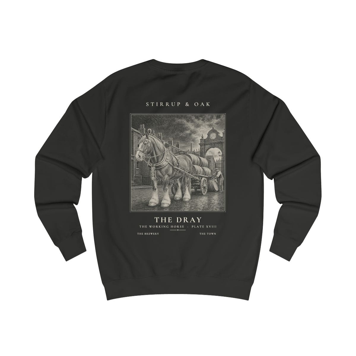 The Dray - Crew Sweatshirt in Jet Black
