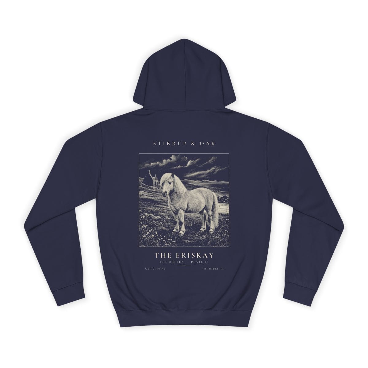 The Eriskay - Heavyweight Hoodie in Oxford Navy
