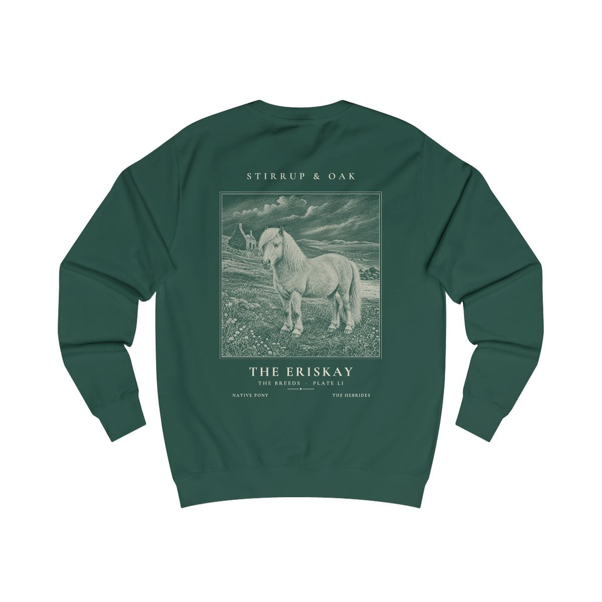 The Eriskay - Crew Sweatshirt in Bottle Green