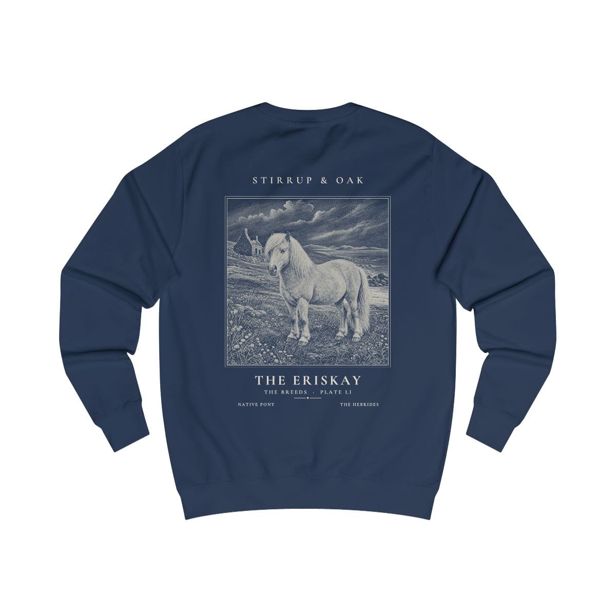 The Eriskay - Crew Sweatshirt in Oxford Navy