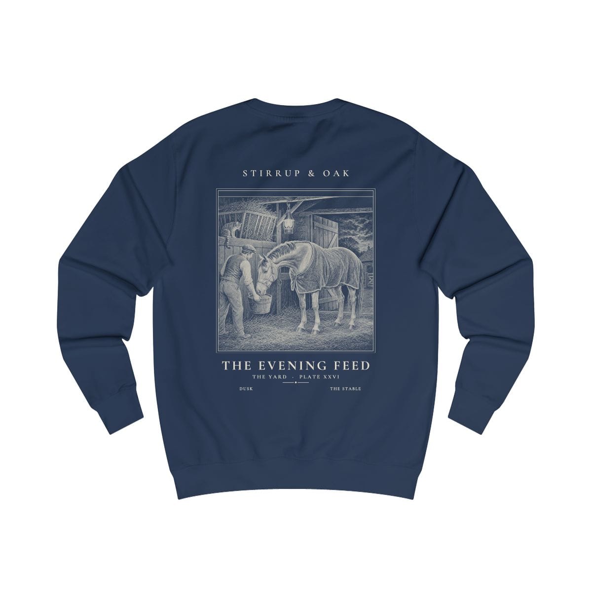 The Evening Feed - Crew Sweatshirt in Oxford Navy