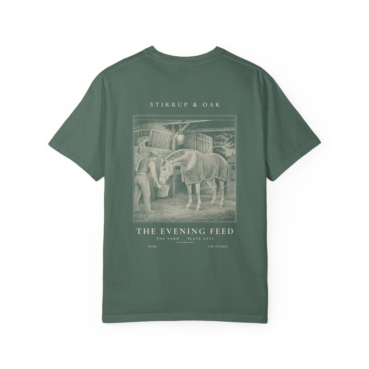 The Evening Feed - Heavyweight T-Shirt in Blue Spruce