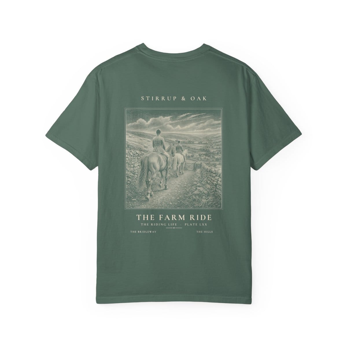 The Farm Ride - Heavyweight T-Shirt in Blue Spruce