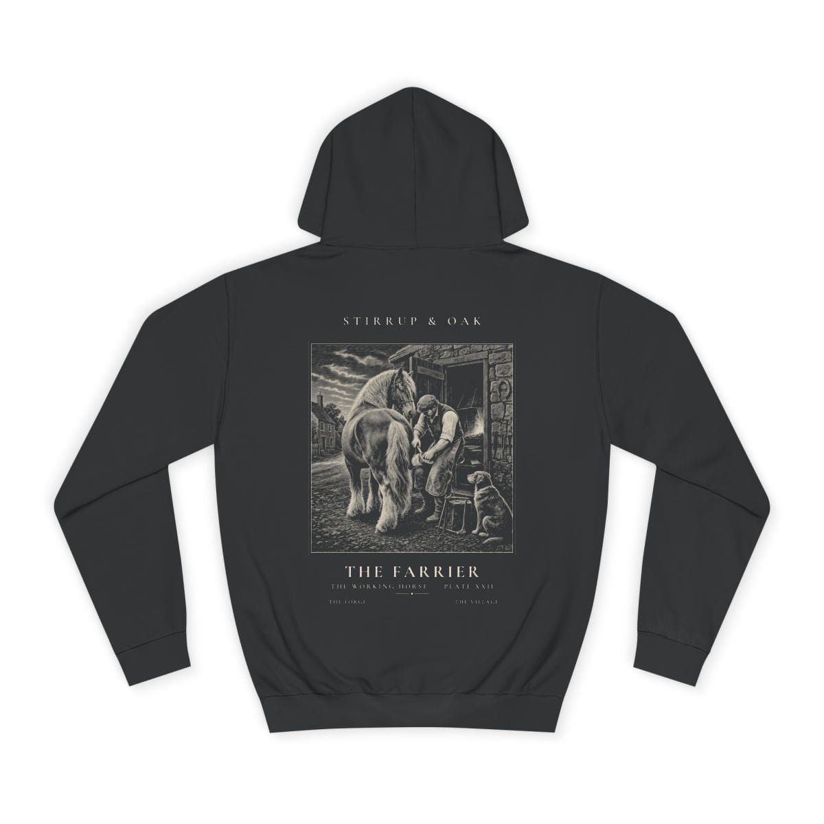 The Farrier - Heavyweight Hoodie · Jet Black / S
