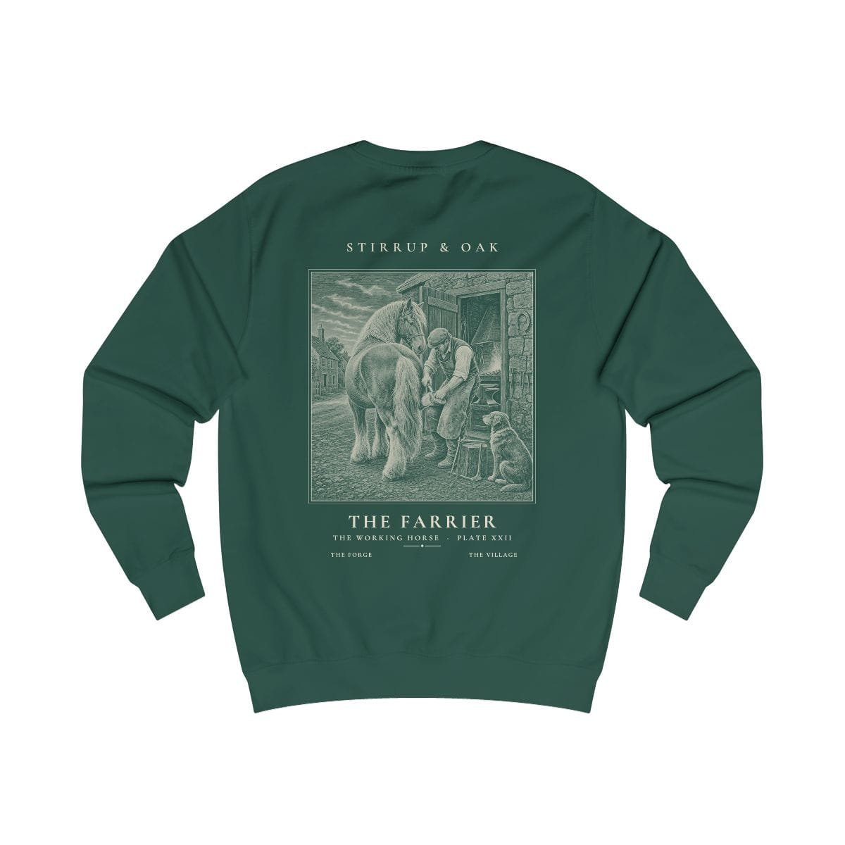 The Farrier - Crew Sweatshirt in Bottle Green