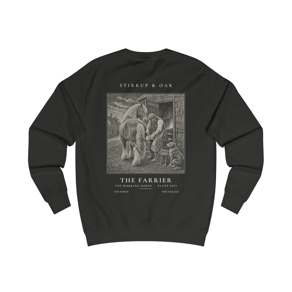 The Farrier - Crew Sweatshirt in Jet Black