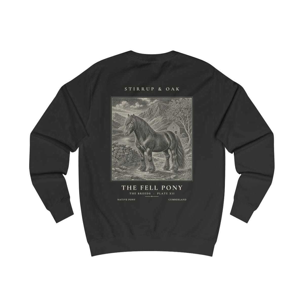 The Fell Pony - Crew Sweatshirt in Jet Black