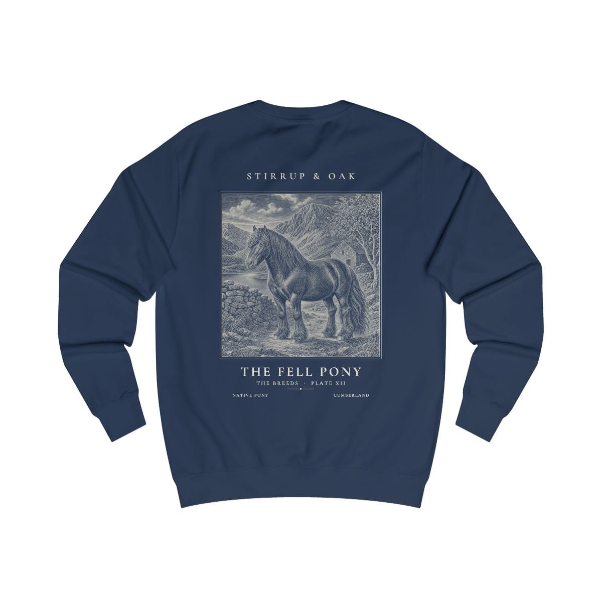 The Fell Pony - Crew Sweatshirt in Oxford Navy