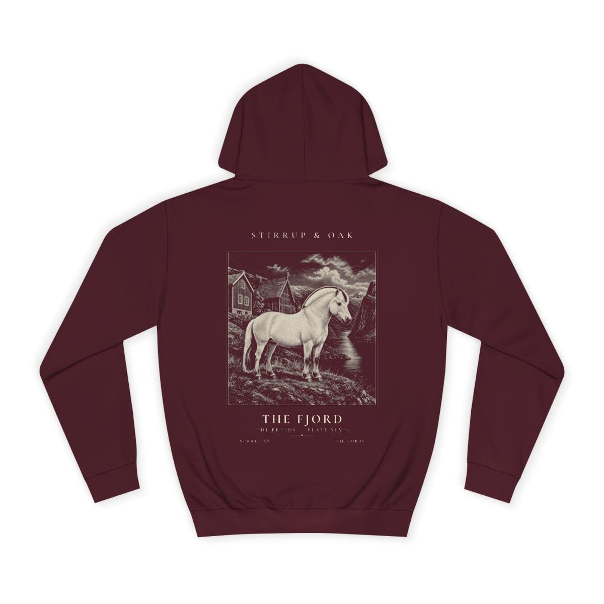 The Fjord - Heavyweight Hoodie in Burgundy