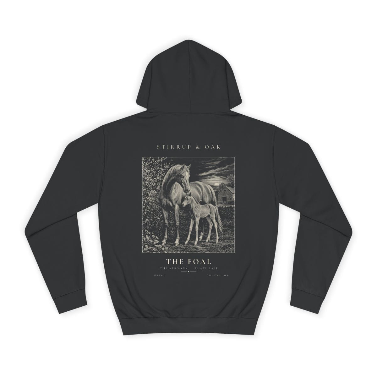 The Foal - Heavyweight Hoodie in Jet Black