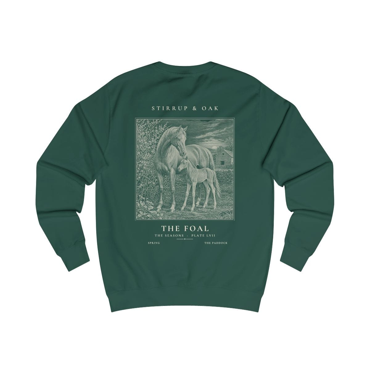 The Foal - Crew Sweatshirt in Bottle Green