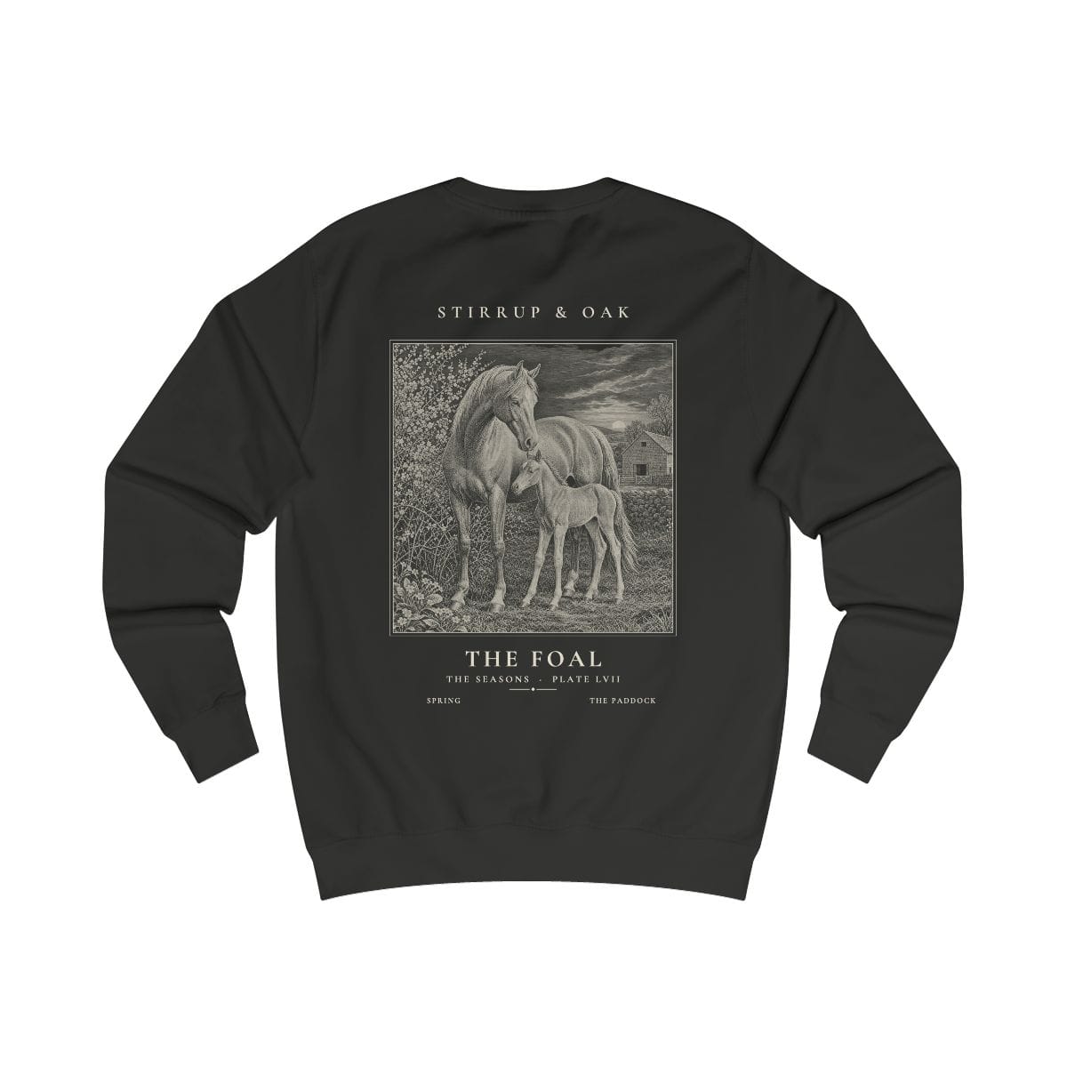 The Foal - Crew Sweatshirt in Jet Black