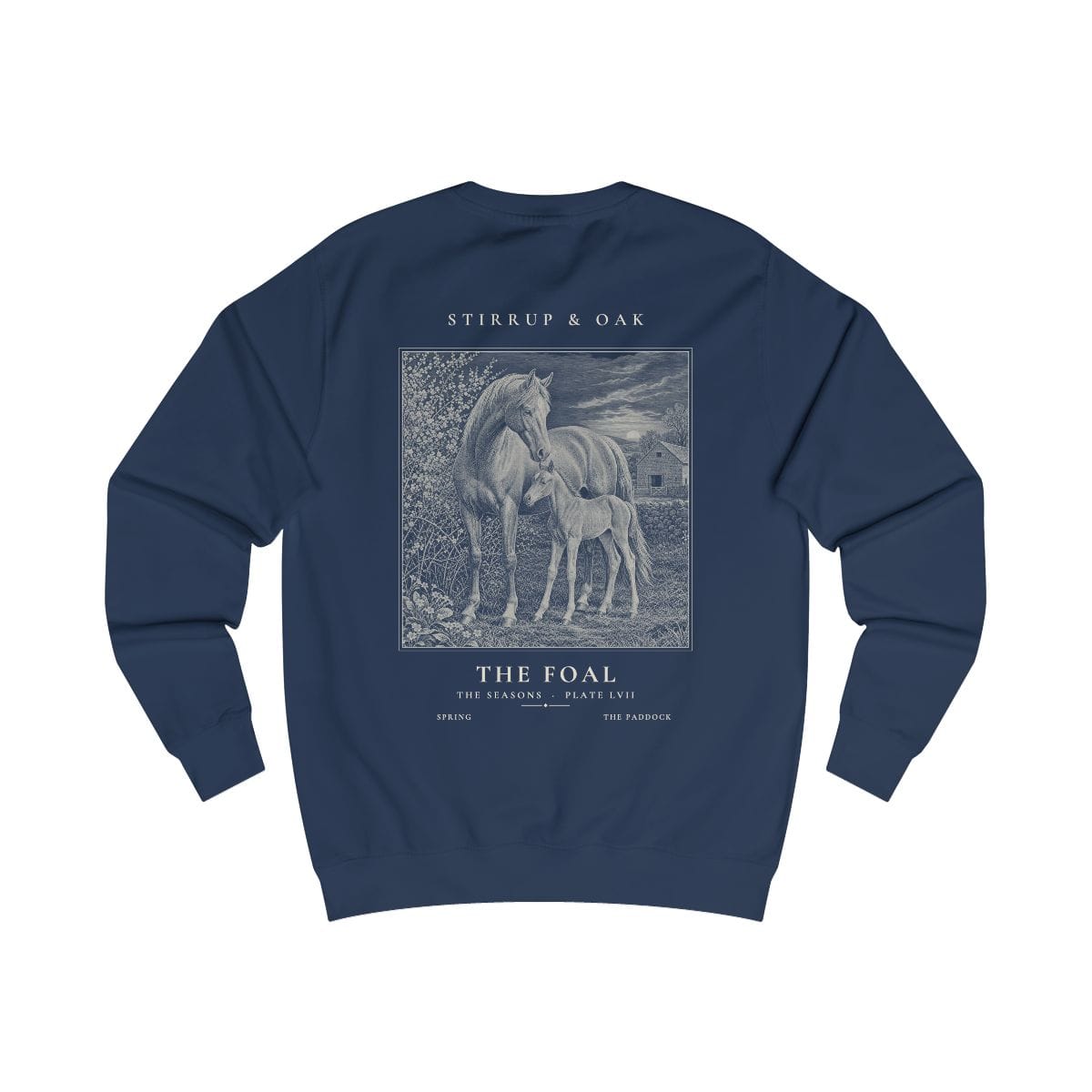 The Foal - Crew Sweatshirt in Oxford Navy
