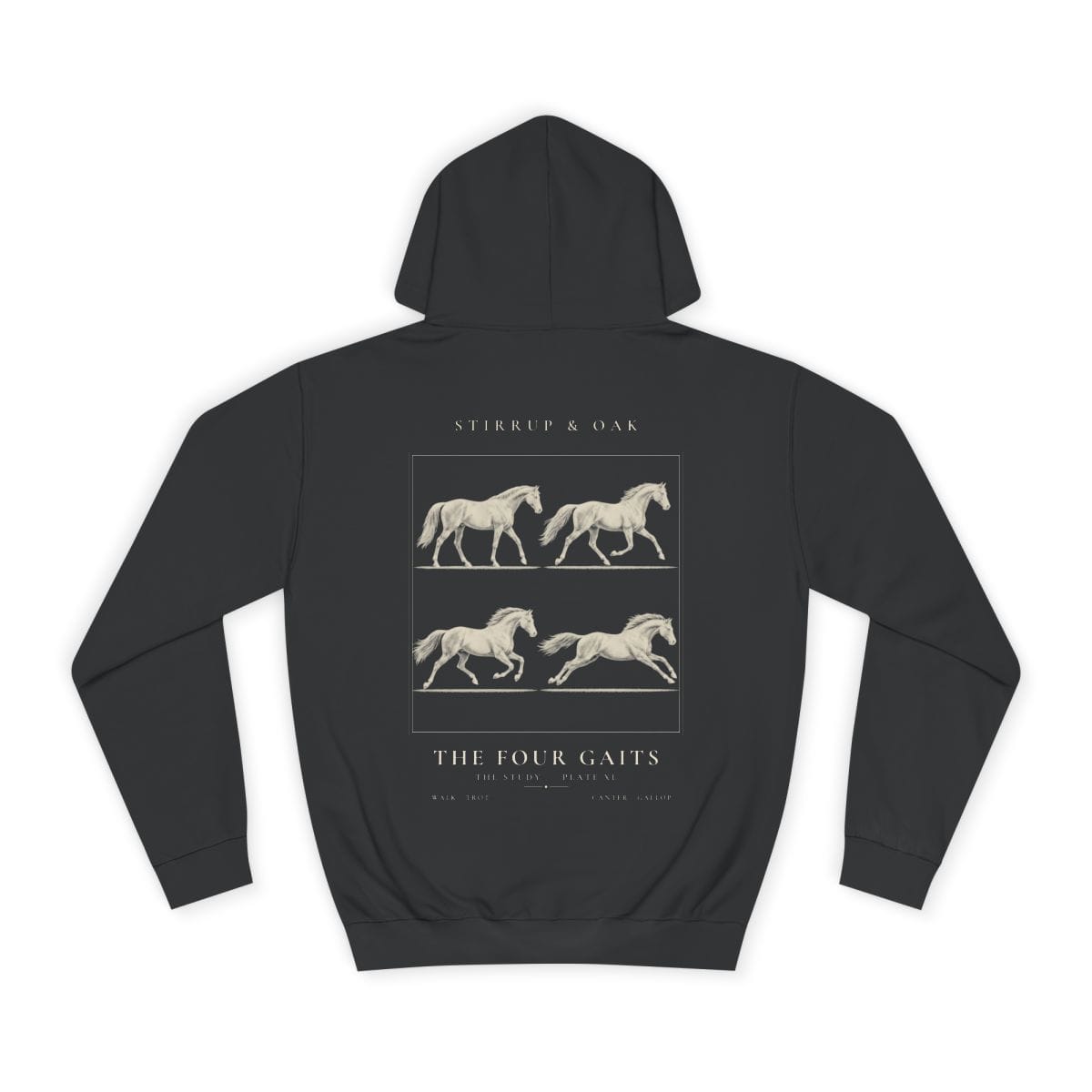 The Four Gaits - Heavyweight Hoodie · Jet Black / S