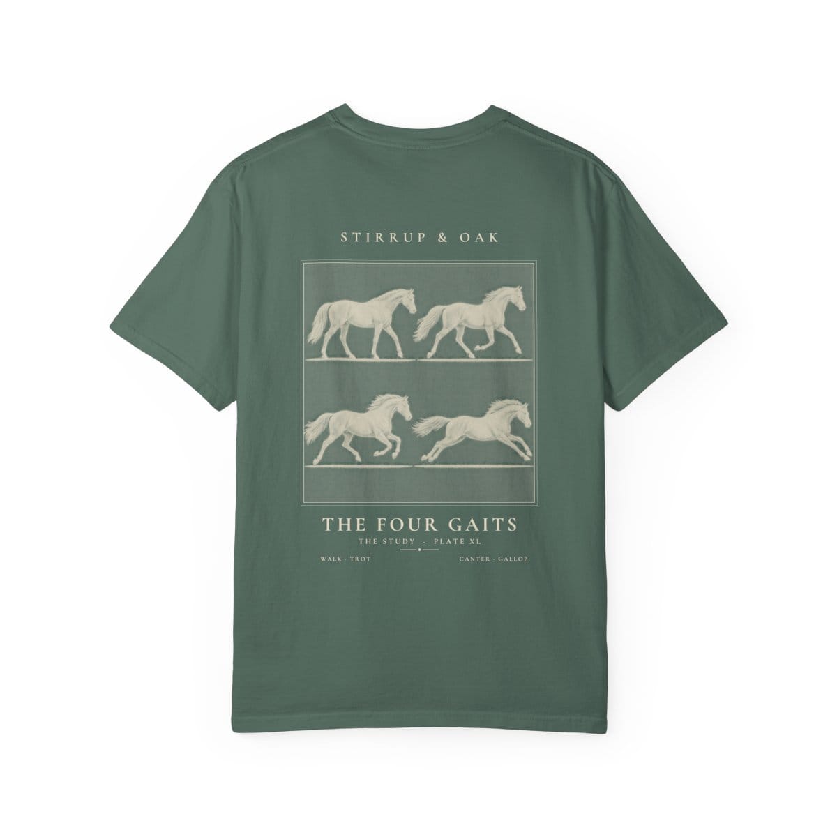 The Four Gaits - Heavyweight T-Shirt in Blue Spruce