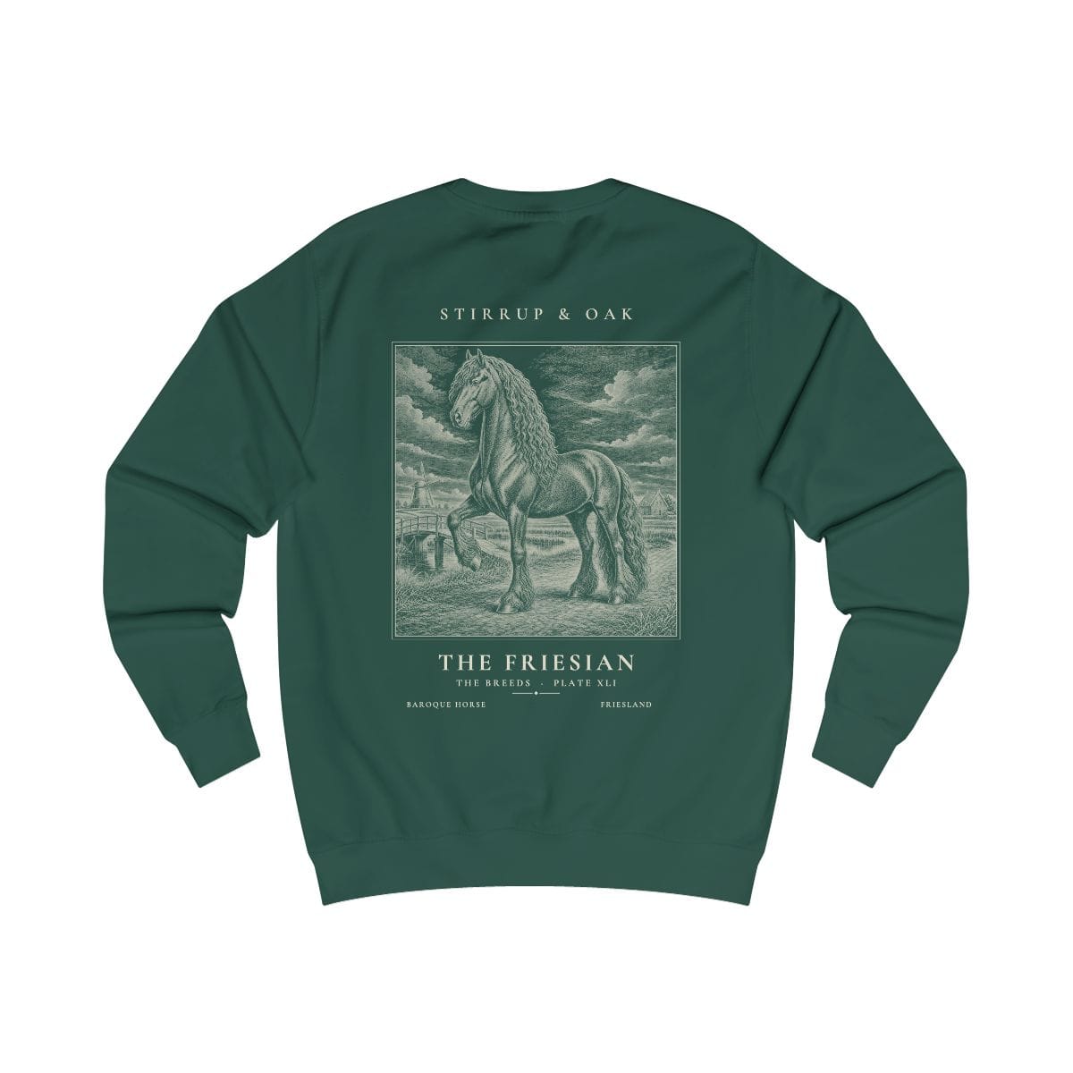 The Friesian - Crew Sweatshirt in Bottle Green