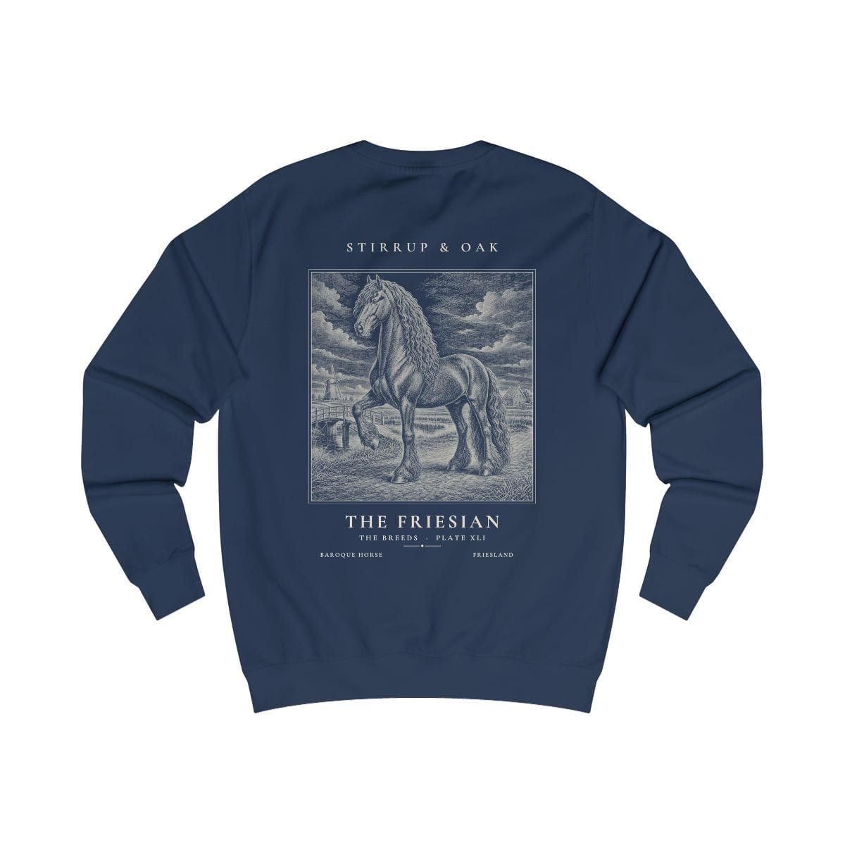 The Friesian - Crew Sweatshirt in Oxford Navy