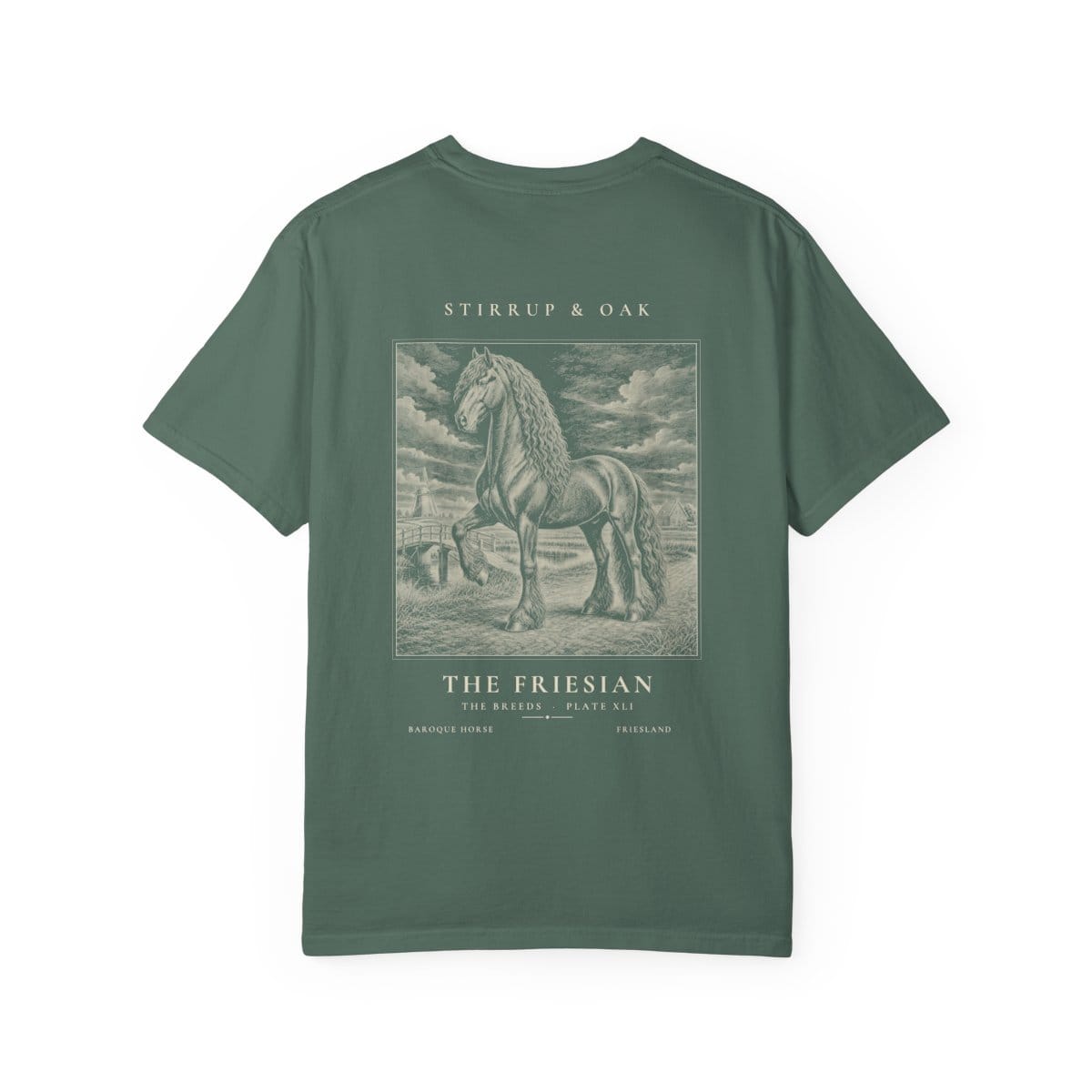 The Friesian - Heavyweight T-Shirt in Blue Spruce