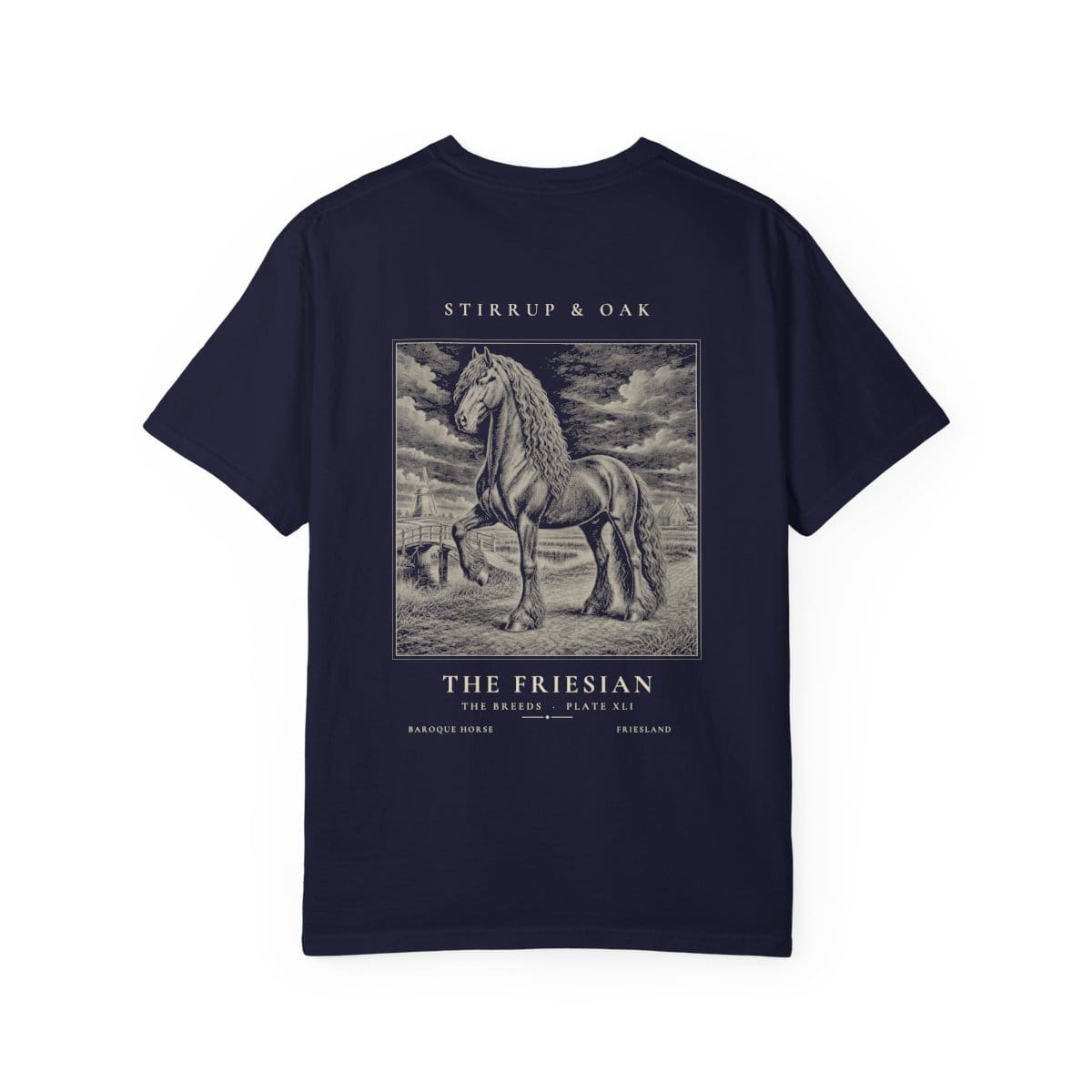 The Friesian - Heavyweight T-Shirt in True Navy