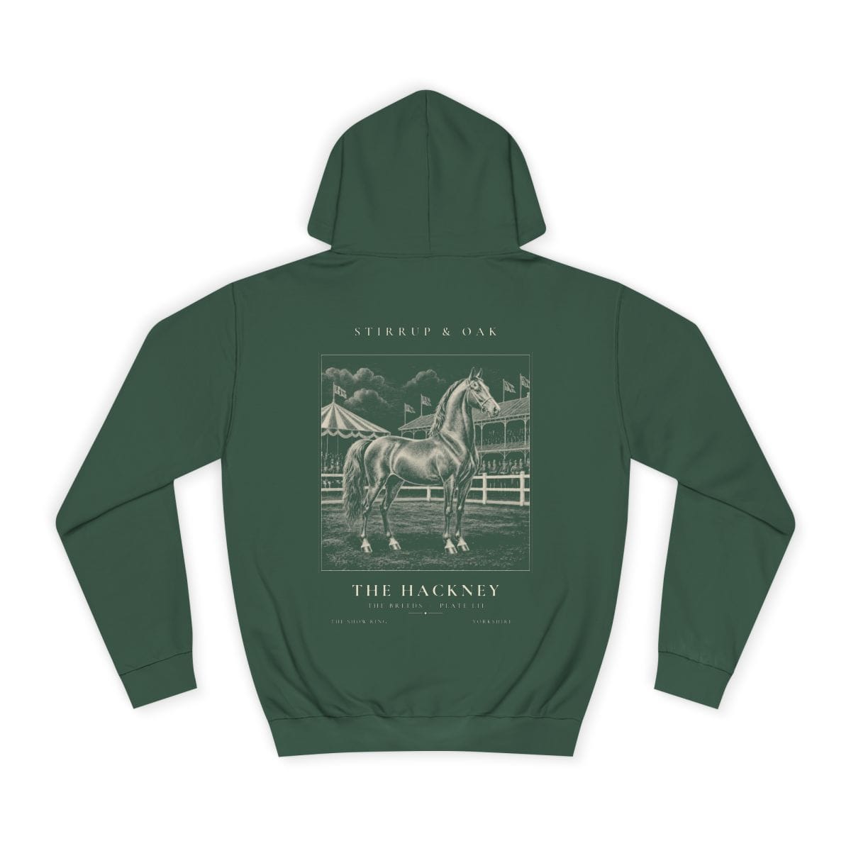 The Hackney - Heavyweight Hoodie in Bottle Green