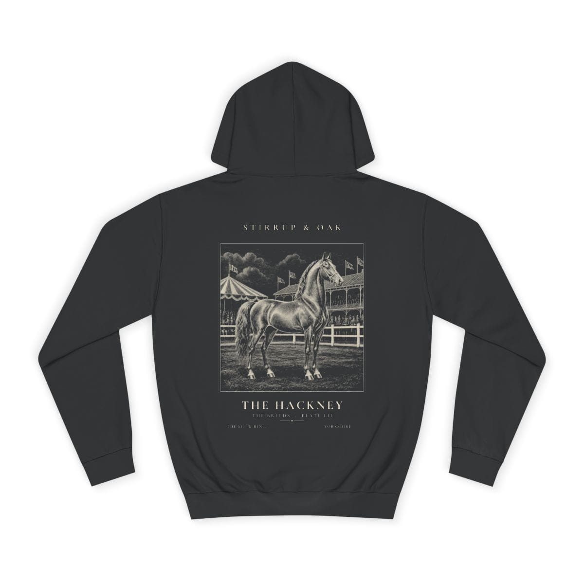 The Hackney - Heavyweight Hoodie in Jet Black