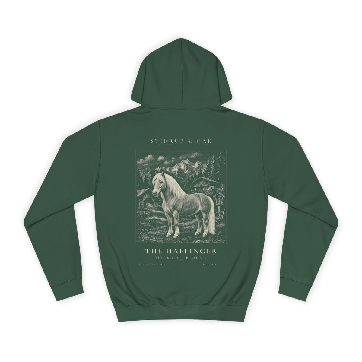 The Haflinger - Heavyweight Hoodie in Bottle Green