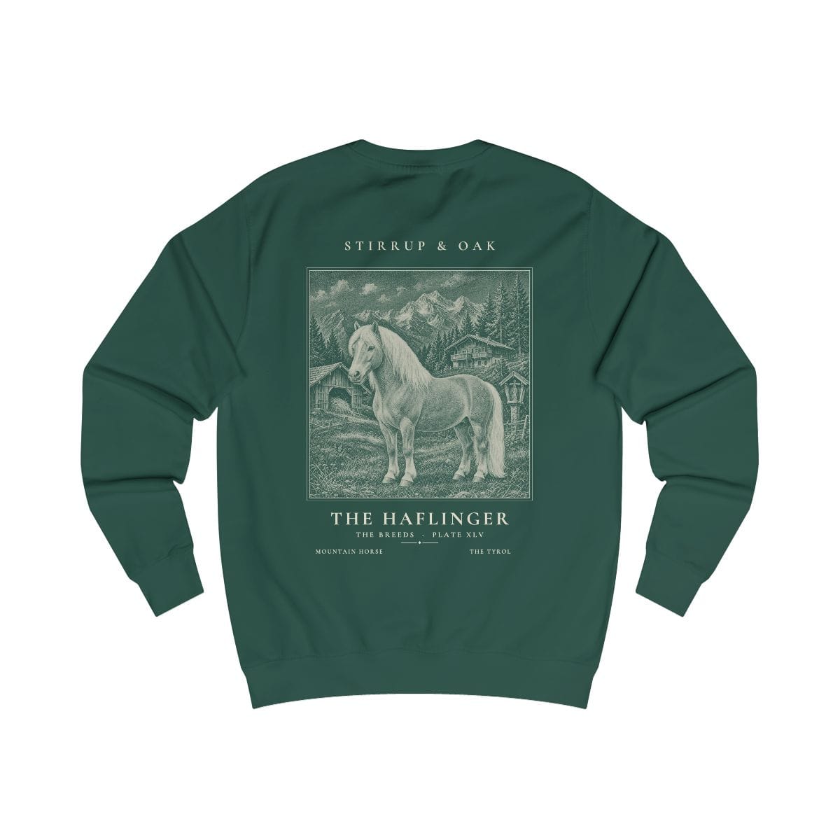 The Haflinger - Crew Sweatshirt in Bottle Green