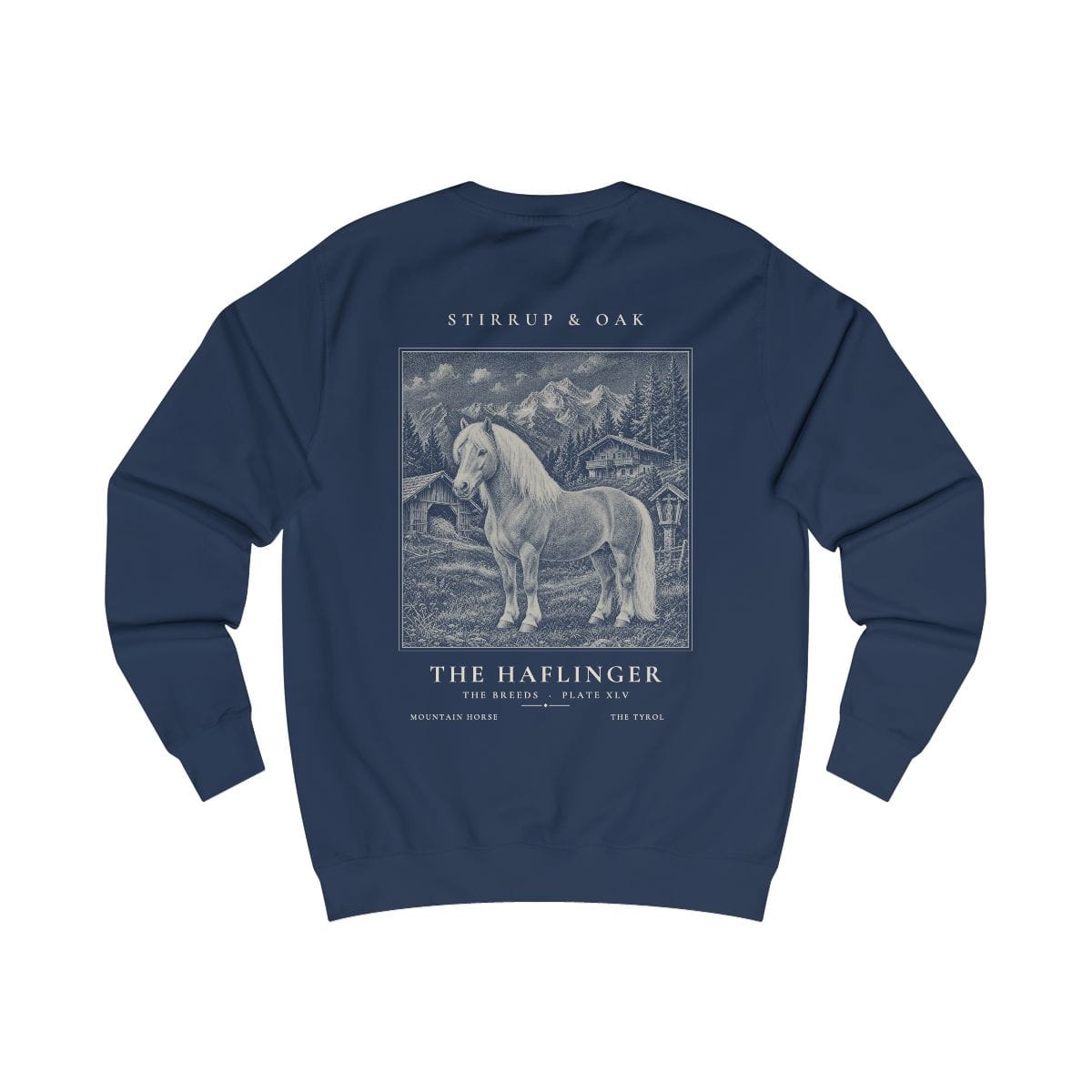 The Haflinger - Crew Sweatshirt in Oxford Navy