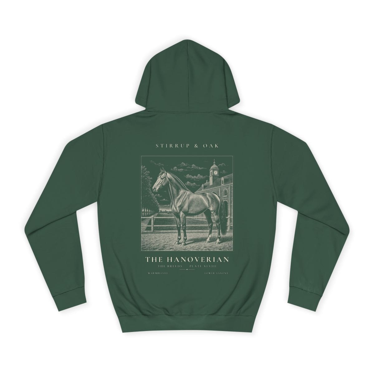 The Hanoverian - Heavyweight Hoodie in Bottle Green