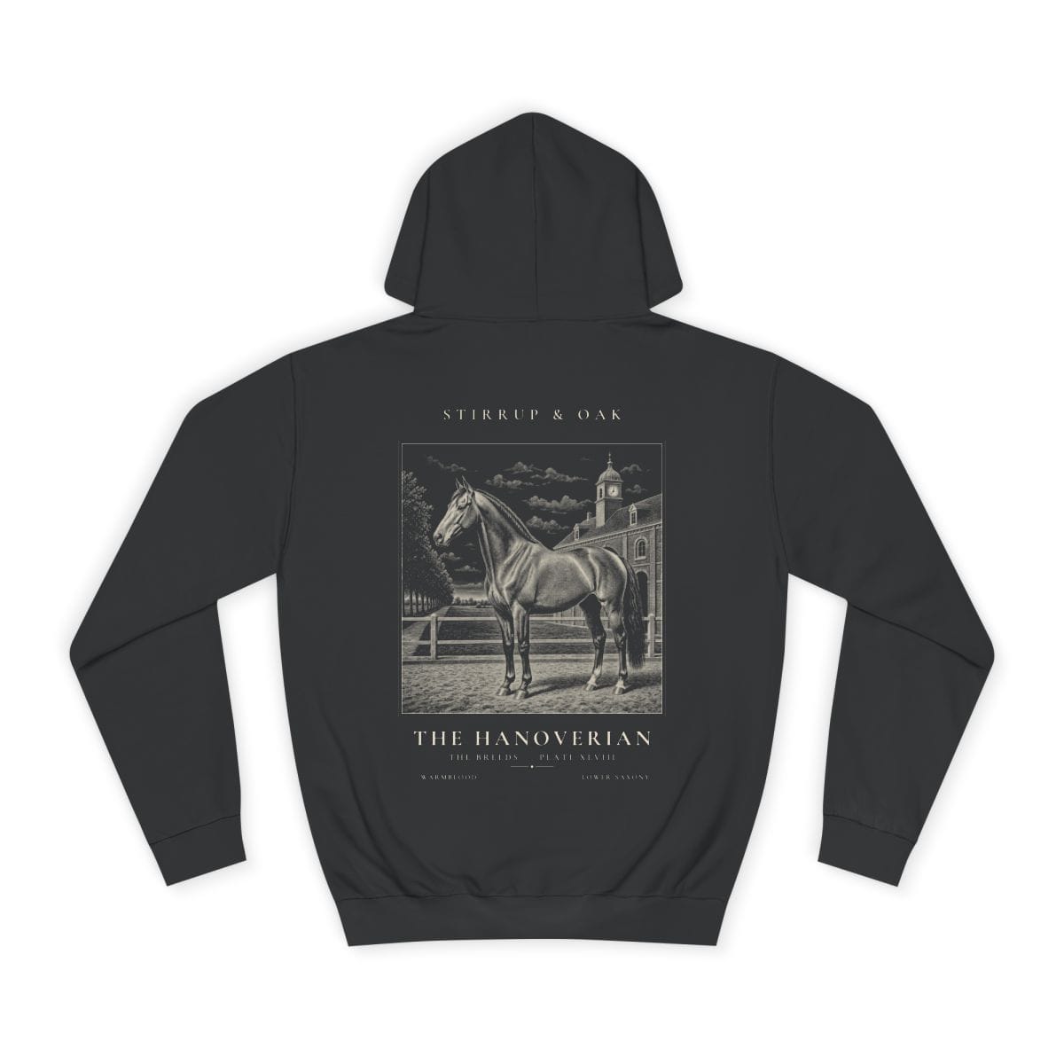 The Hanoverian - Heavyweight Hoodie · Jet Black / S