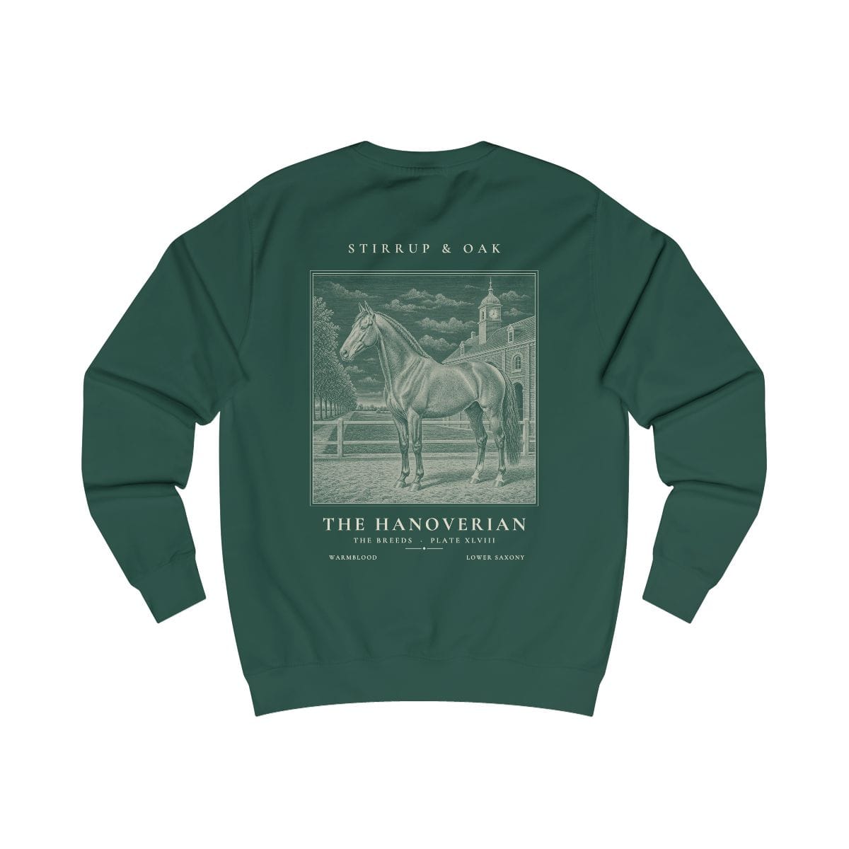 The Hanoverian - Crew Sweatshirt in Bottle Green