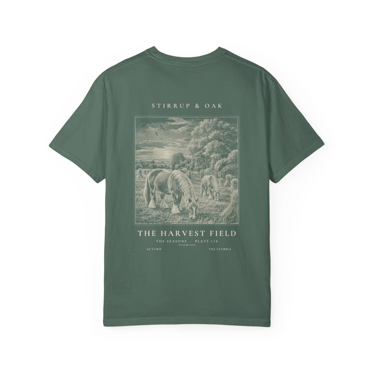 The Harvest Field - Heavyweight T-Shirt in Blue Spruce