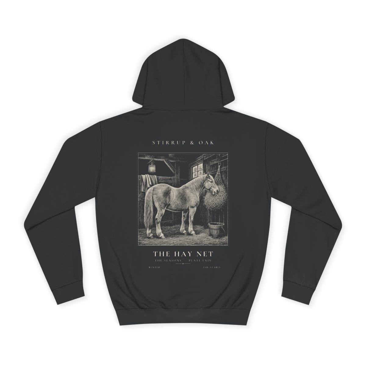 The Hay Net - Heavyweight Hoodie in Jet Black