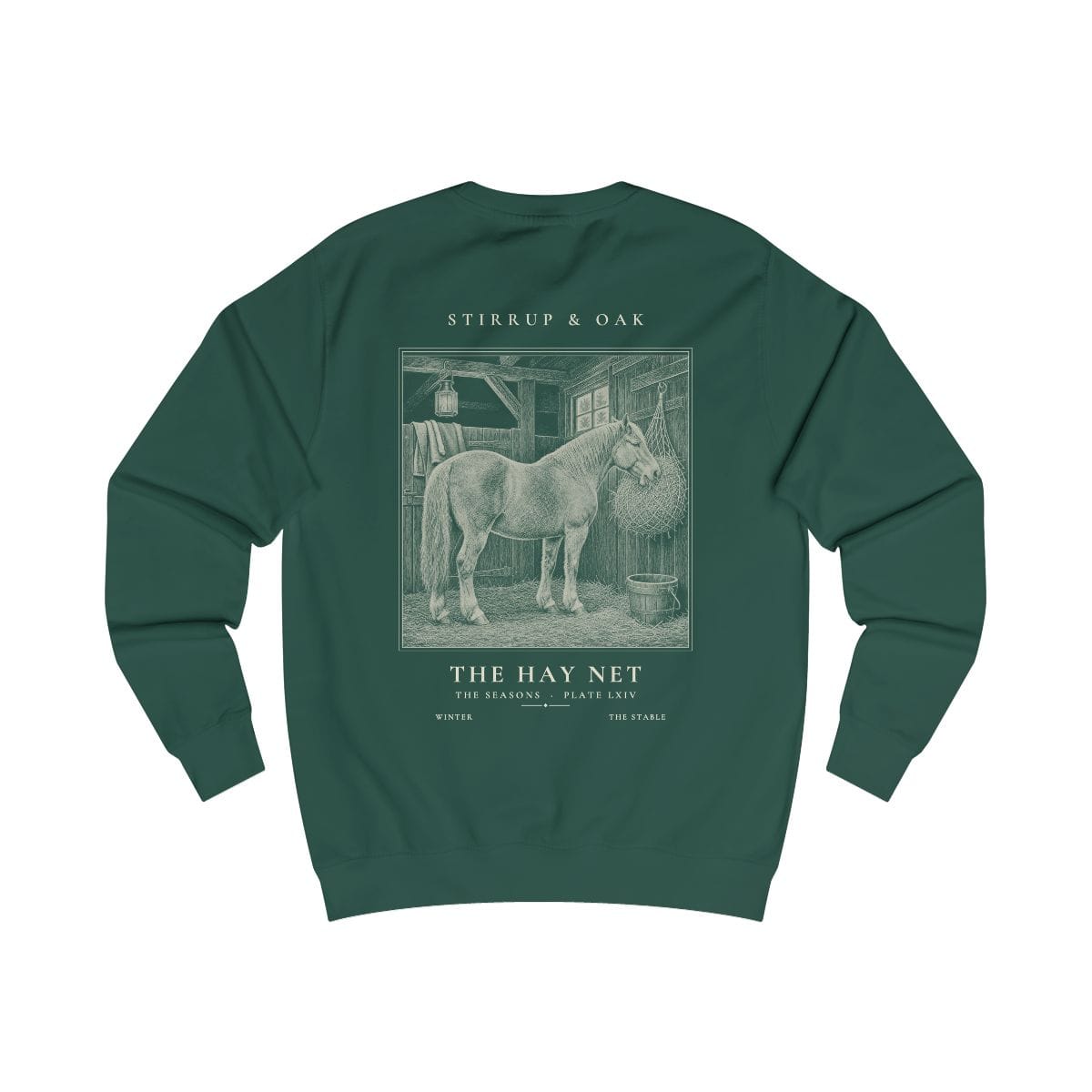 The Hay Net - Crew Sweatshirt in Bottle Green