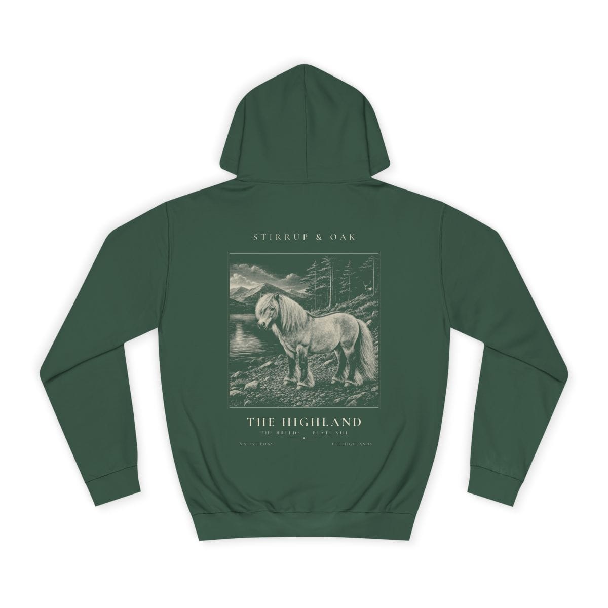 The Highland - Heavyweight Hoodie in Bottle Green