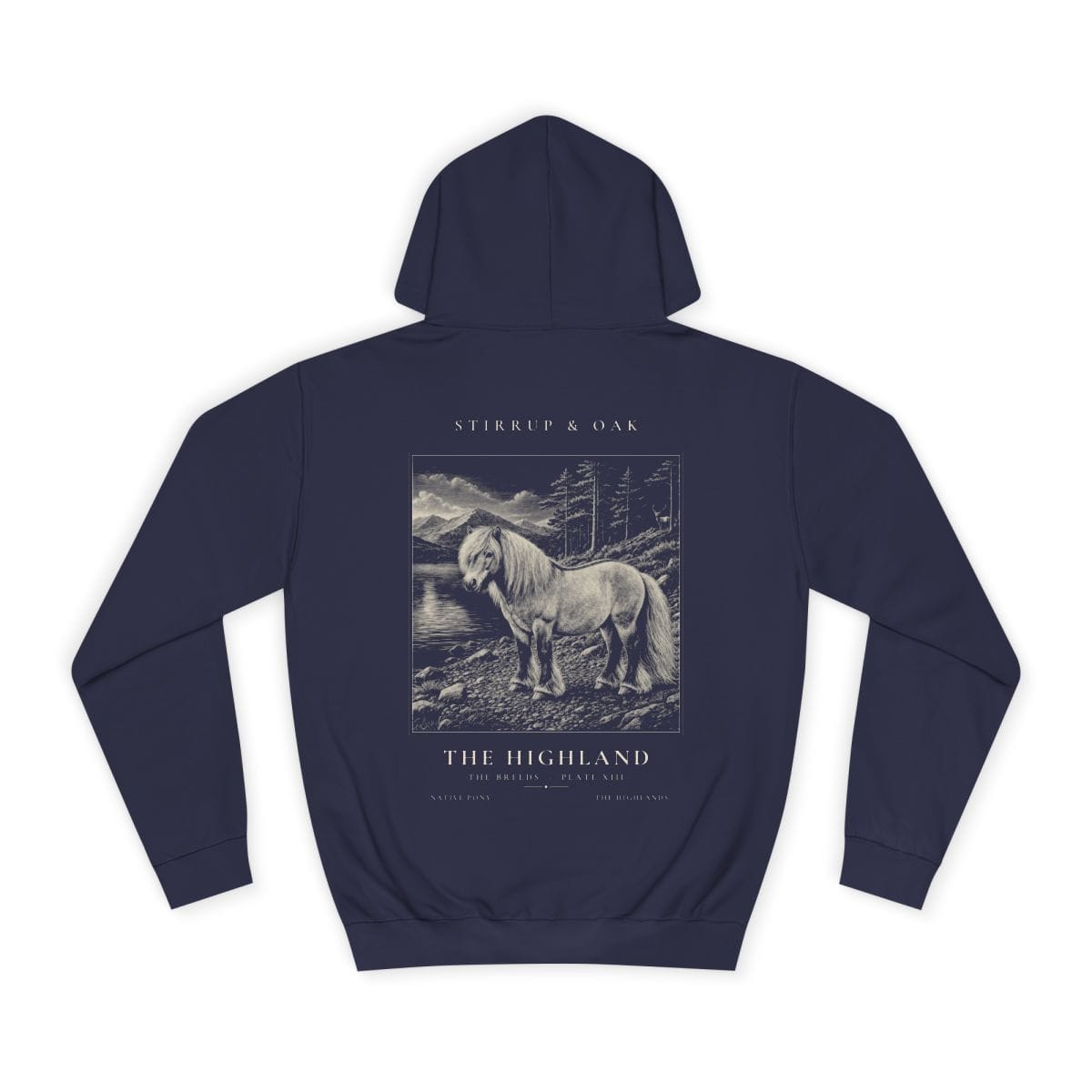 The Highland - Heavyweight Hoodie in Oxford Navy