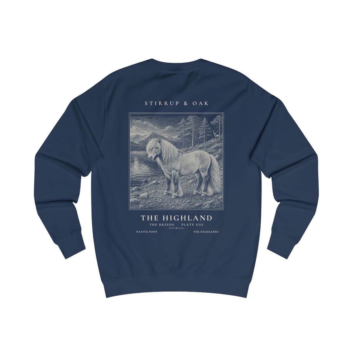 The Highland - Crew Sweatshirt in Oxford Navy