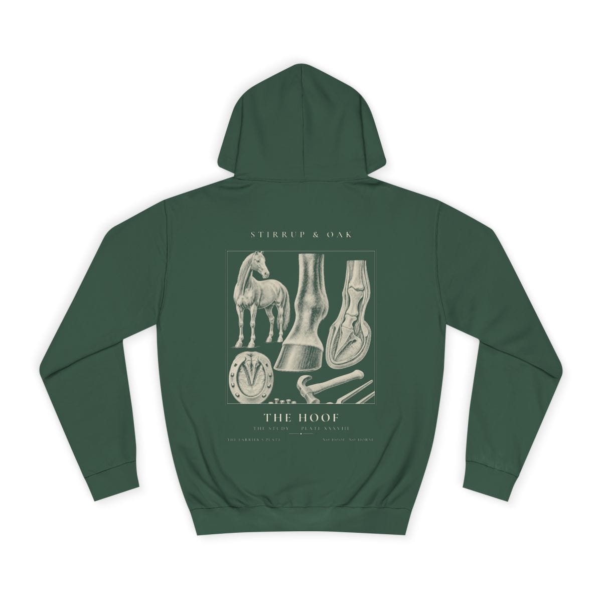 The Hoof - Heavyweight Hoodie in Bottle Green