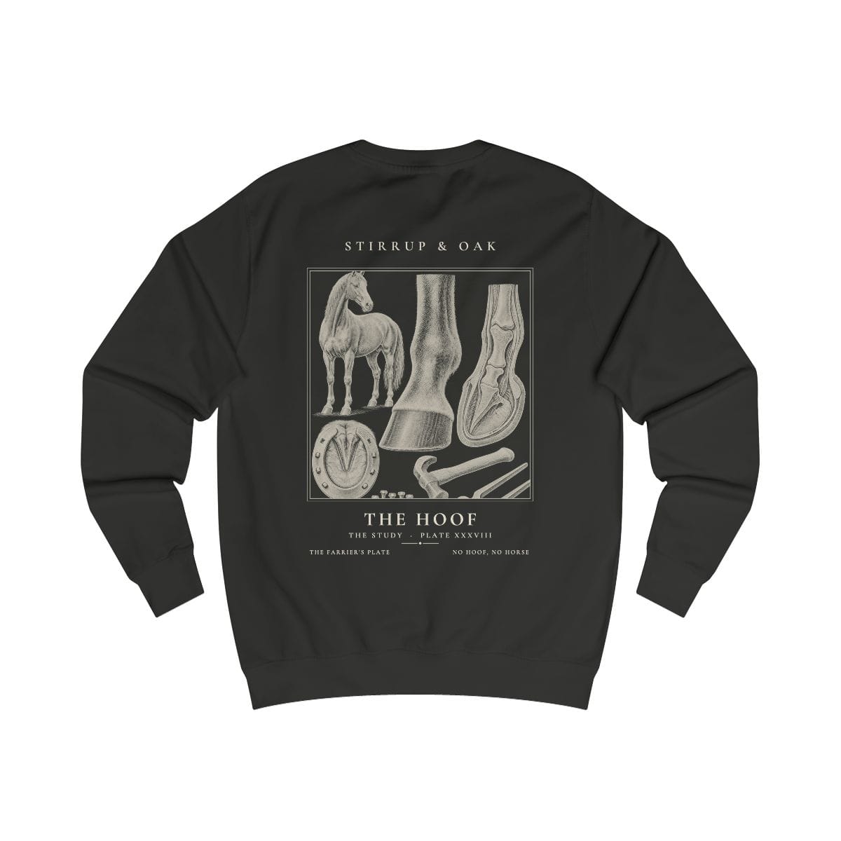 The Hoof - Crew Sweatshirt in Jet Black