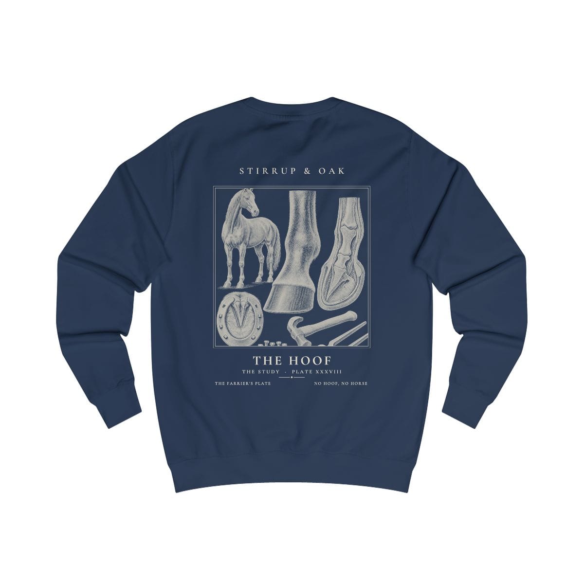 The Hoof - Crew Sweatshirt in Oxford Navy