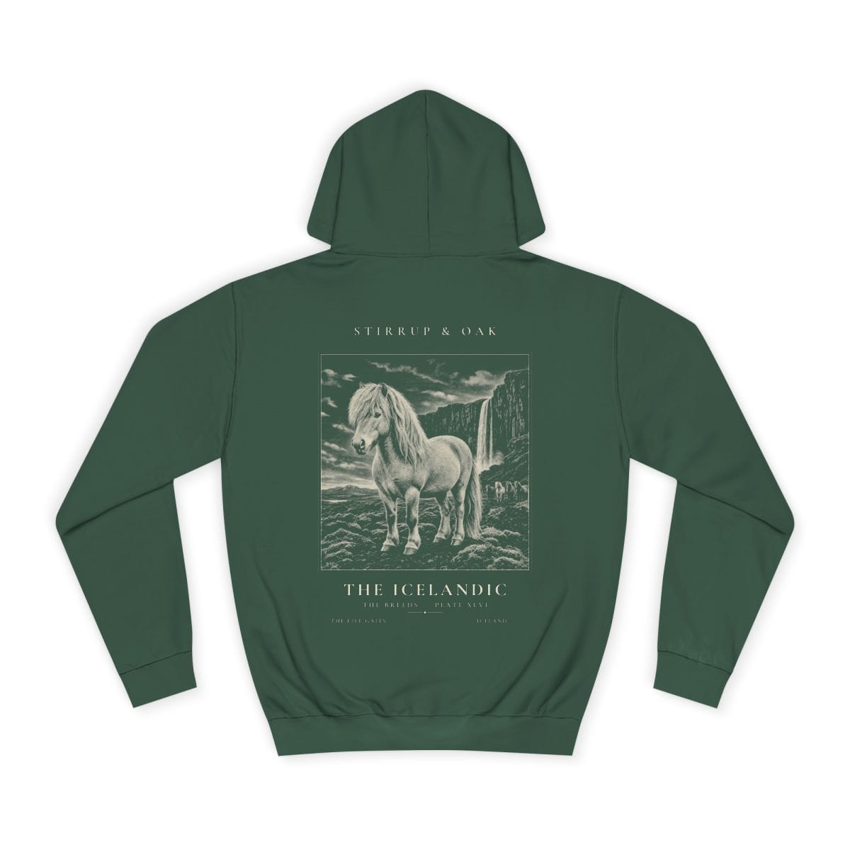 The Icelandic - Heavyweight Hoodie in Bottle Green