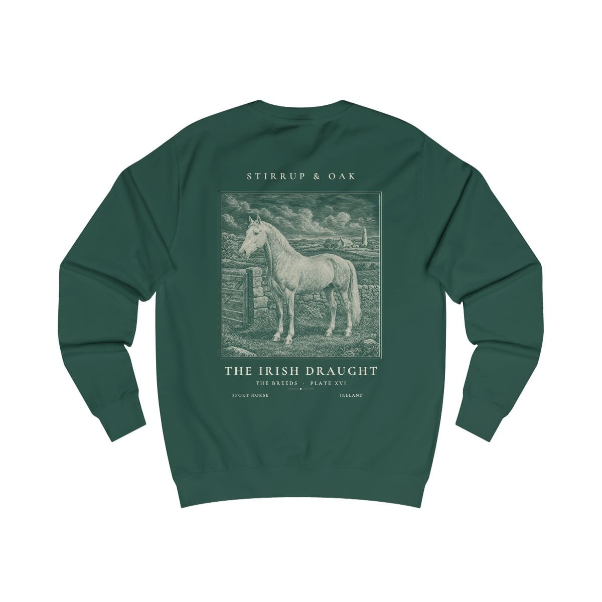 The Irish Draught - Crew Sweatshirt in Bottle Green