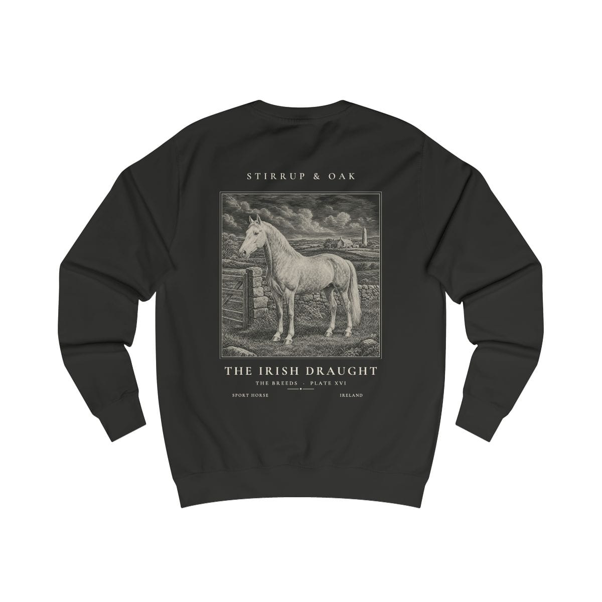 The Irish Draught - Crew Sweatshirt in Jet Black